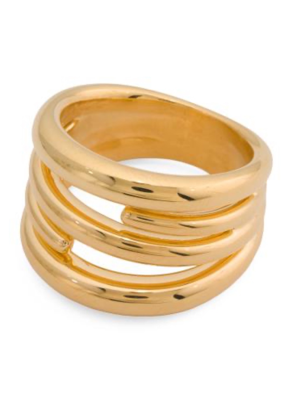 MILOR GOLD Made In Italy 14kt Gold Linked Ring